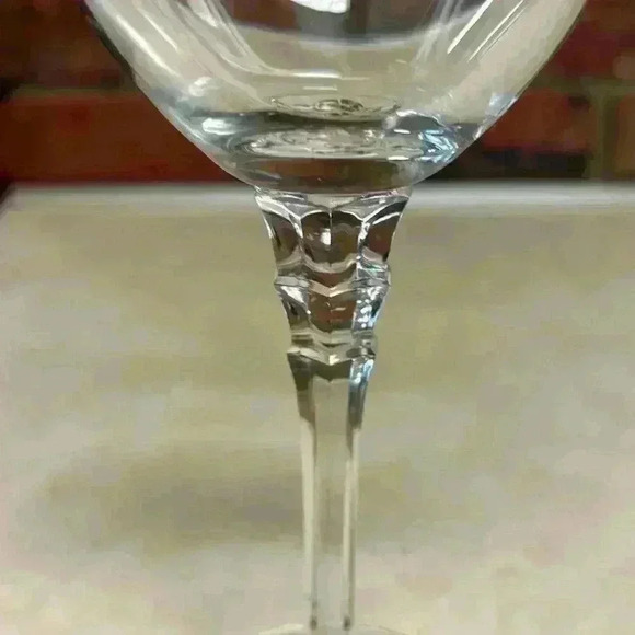 2 Towle Lead Crystal Water/Wine Glasses Pattern "Tudor" - Picture 4 of 8